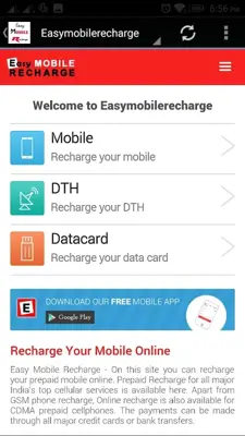 Easy Mobile Recharge India android App screenshot 7